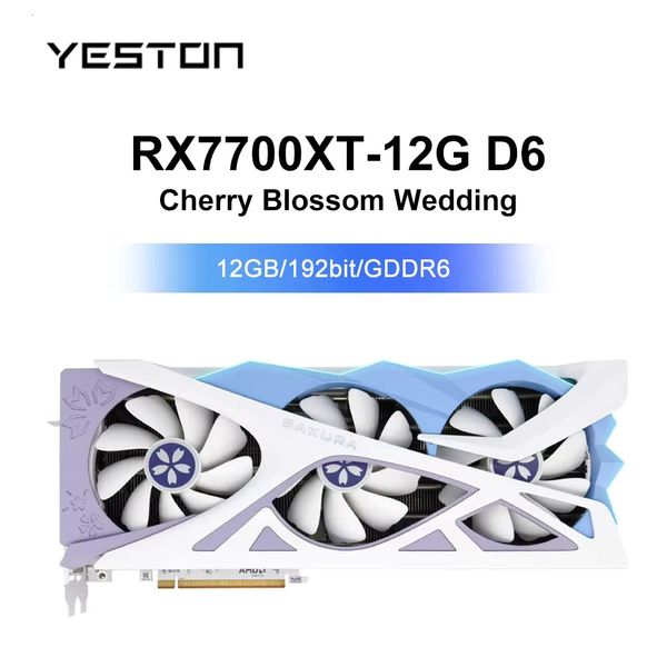 New Yeston RX 7700XT 12G D6 - RX 7800XT 16G D6 Graphic Card Gaming GPU placa de video