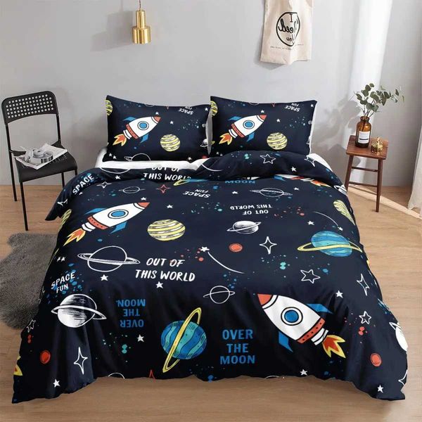 Astronaut down duvet cover set large outer space bedding set 3 pieces suitable for children and girls as adults X241029
