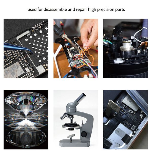 B&R Fingerprint Flying Line Titanium-Aluminum Alloy Tweezers For Electronic Parts Phone Microscope BGA IC Chip Maintenance Tools