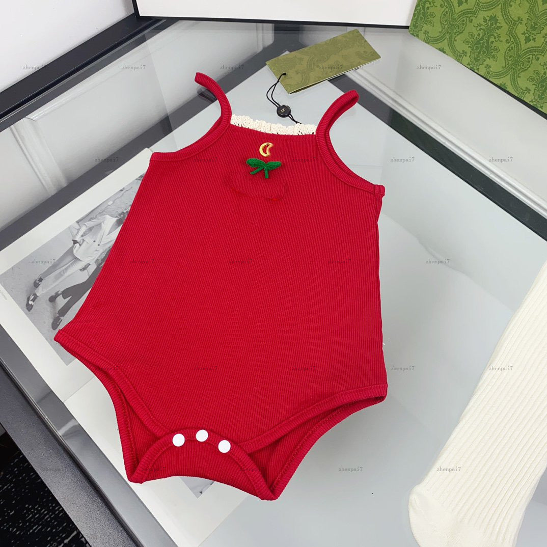 Top newborn bodysuit Knitted bandeau design toddler romper designer Baby clothing Short sleeve infant jumpsuits A135X04N082