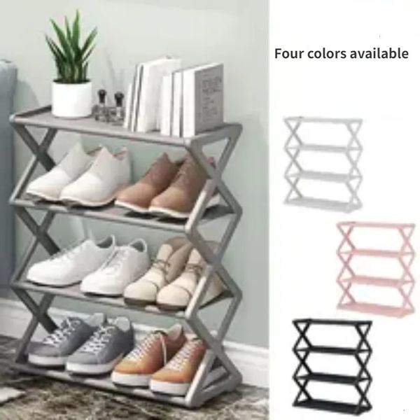 Storage Holders Racks Household Simple X-shaped Shoe Rack Multi-functional Assembly Shoe Cabinet Dust-proof Storage Rack Multi-layer Space-s