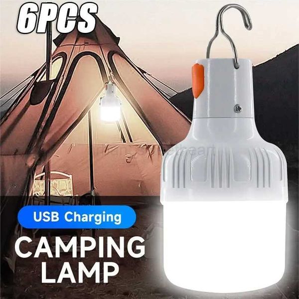 High Power LED Camping Light Rechargeable Portable Lanterns Outdoor Emergency BBQ Tent Lighting Lamp Bulb with HookCL240722