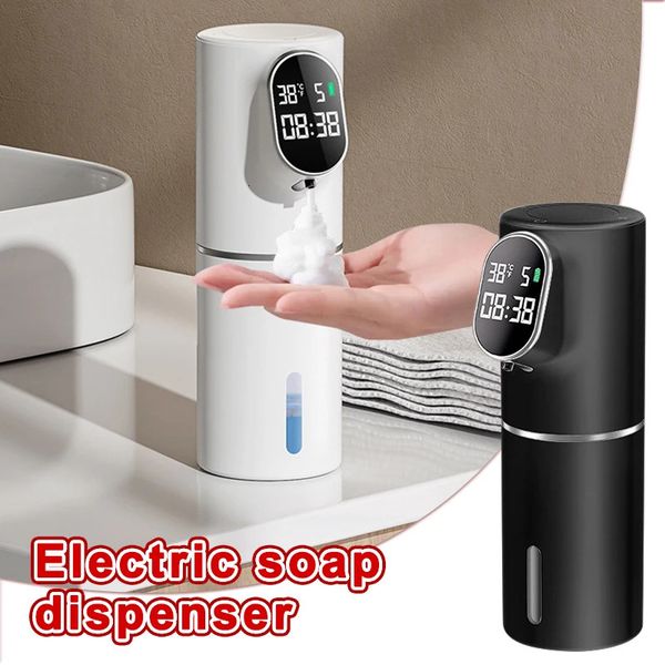 320ml Touchless Soap Foam Dispenser 5 Gear Smart Temperature Time Display Automatic Infrared Sensor Soap Dispensers Hand Washer 250113
