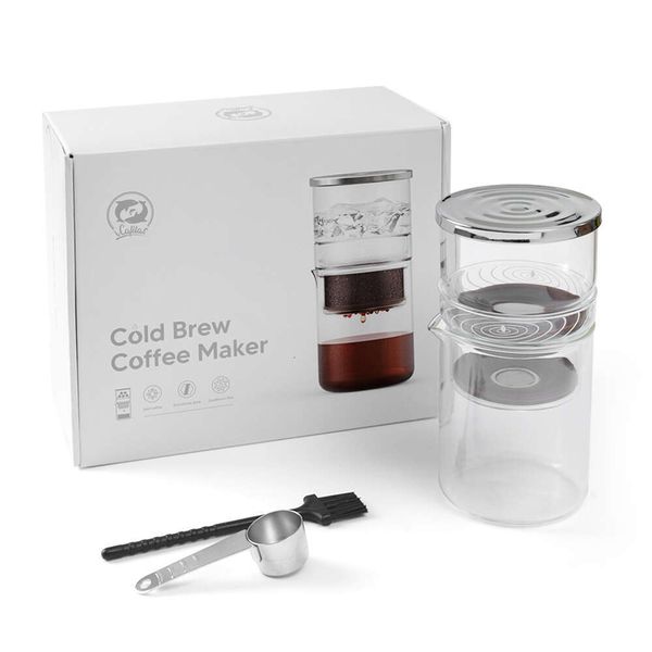 300Ml Cold Brew Pot Set Drip Filter Ecocoffee Iced Tools Bta Hand-Made Glass Coffee Maker Household Pour Over Kettle