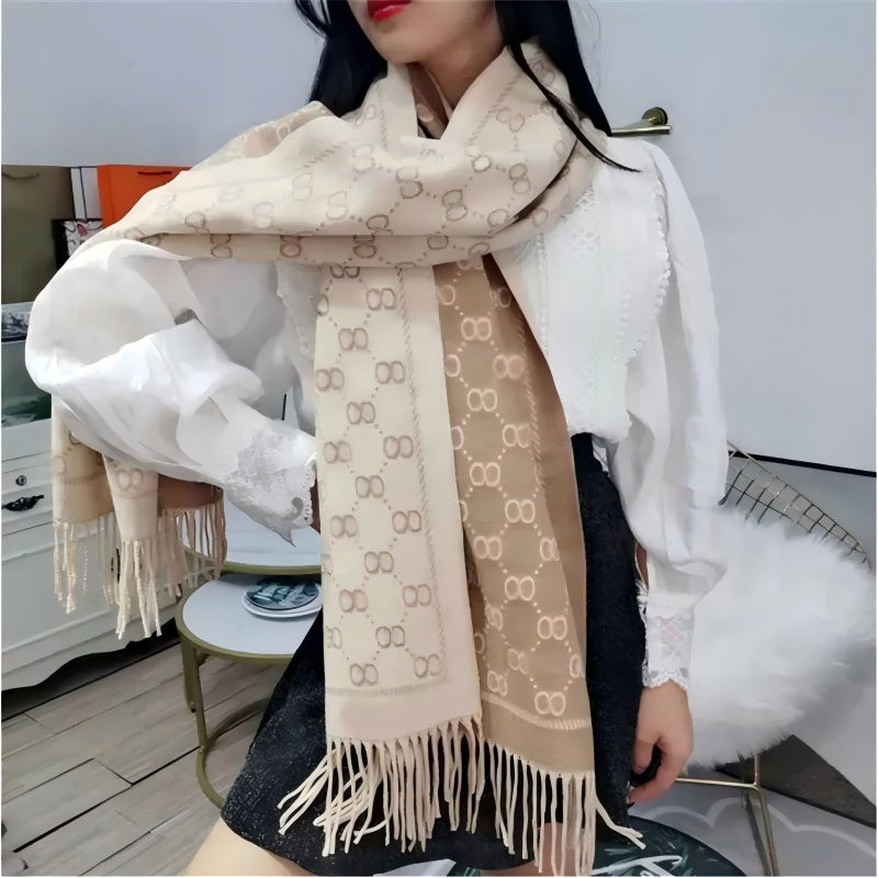 Luxury designer scarf for men and women fashionable classic letter cashmere scarf suitable for Christmas gifts winter warmth scarf high-quality with