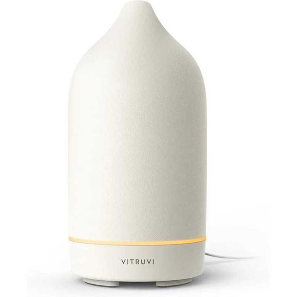 Humidifiers Vitruvi Stone Diffuser Ceramic Ultrasonic Essential Oil Diffuser for Aromatherapy Ceramic Diffuser Diffusers for Home L2481