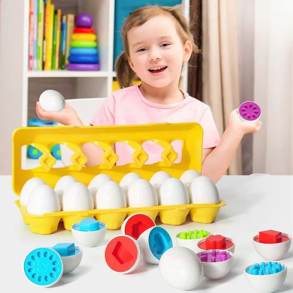 Baby Learning Educational Toy Smart Egg Games Shape Matching Sorters Toys Montessori Eggs For Kids Children 250116