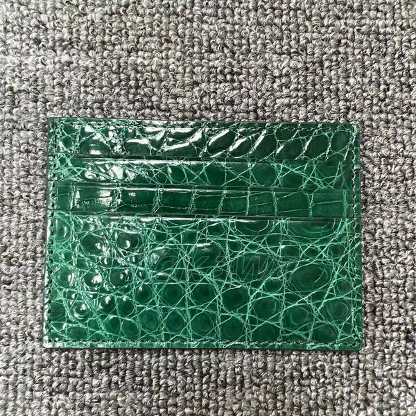 Hem Crocodile Card Holders New Real Leather Bag Fashionable Mens Multi Holder Case Womens Genuine Zero Wallet Senior Sense Minimalist New St