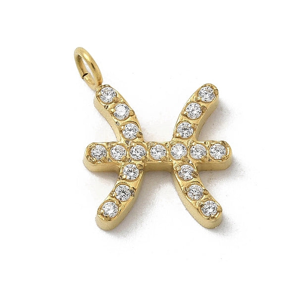 Placcatura ionica (ip) 304 acciaio inossidabile micro pavÃ© zirconia cubica charms