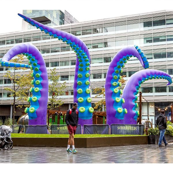 7m 23ft inflatable octopus tentacles leg Claw arms for Building Roof And Aquarium Decoration Halloween party 5487874