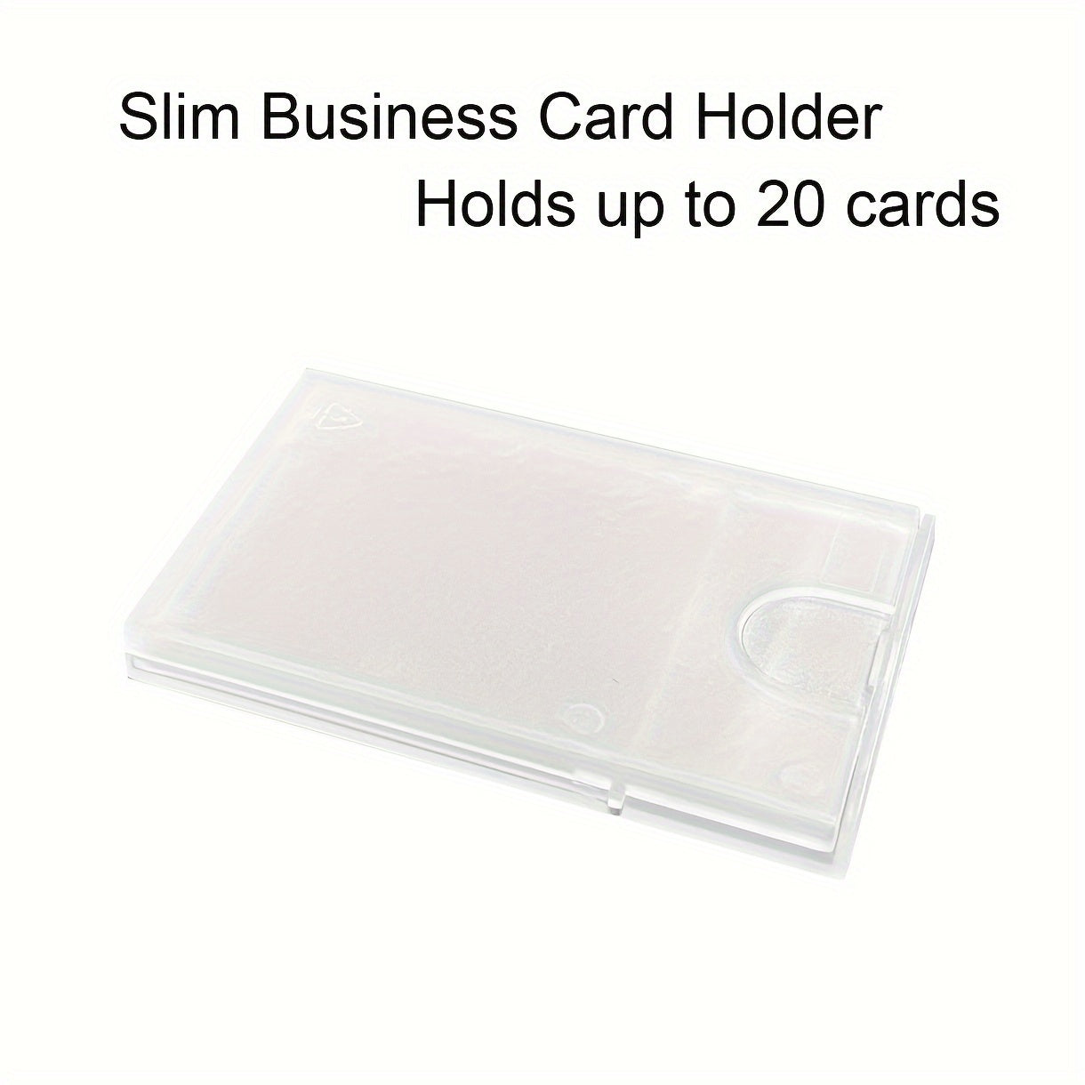 TEMU Business Card Holder - Compact 20-slot Organizer For Cards, Bank & Membership Cards - Plastic, Pocket-