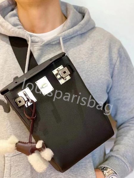 Togo Leather Cross Body Bag Men And Women HAC A DOS Soft Real Leather Messenger Chest Bags Luxury Designer Flap Purses And Handbag Shoulder