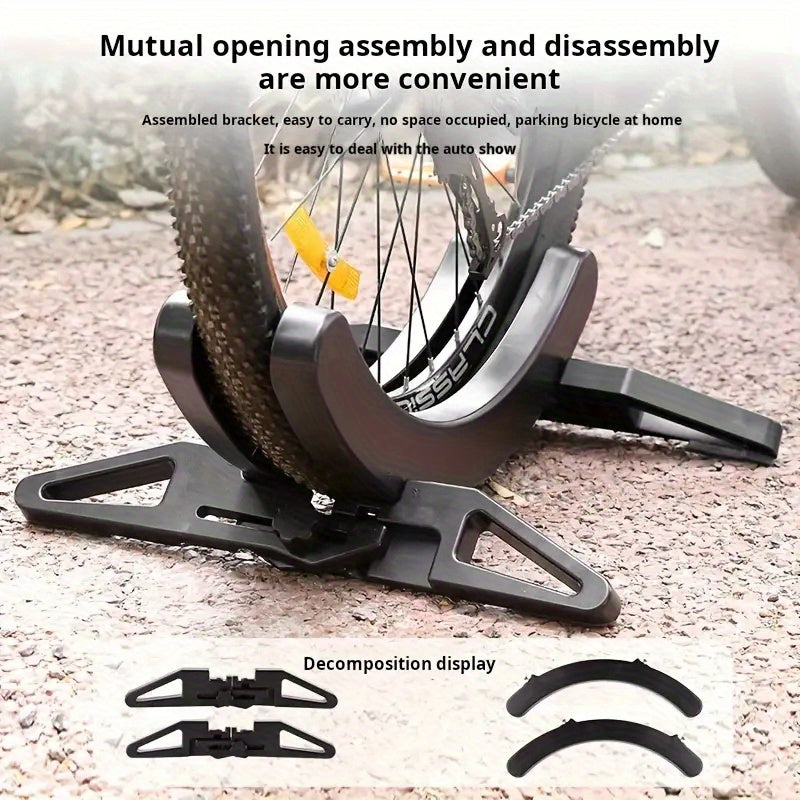 TEMU Indoor Bicycle Holder For Road Bikes, , And Cycling Accessories, Universal Adjustable Mountain Bike Stand, Space-saving, Detachable, Sturdy,