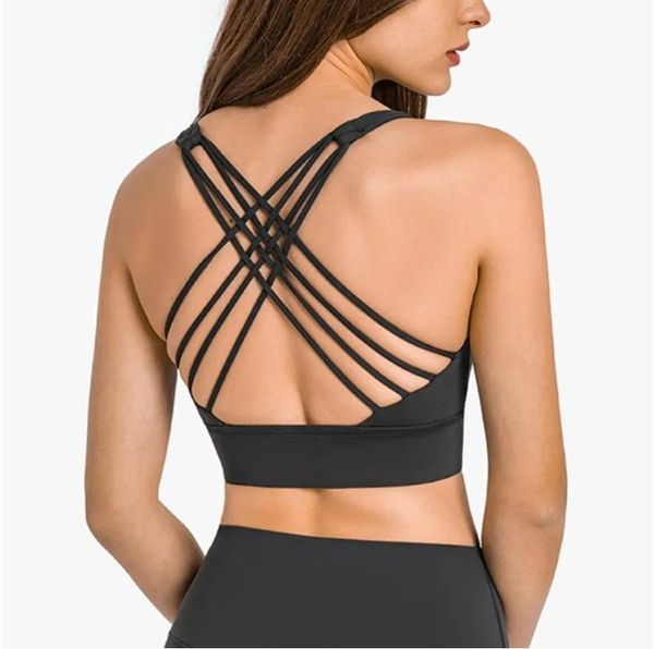 Yoga Bra Alignment Tank Women&#039;s Sports Bra Fitness Tank Gym Yoga Vest Beauty Back shock-proof with removable chest pad