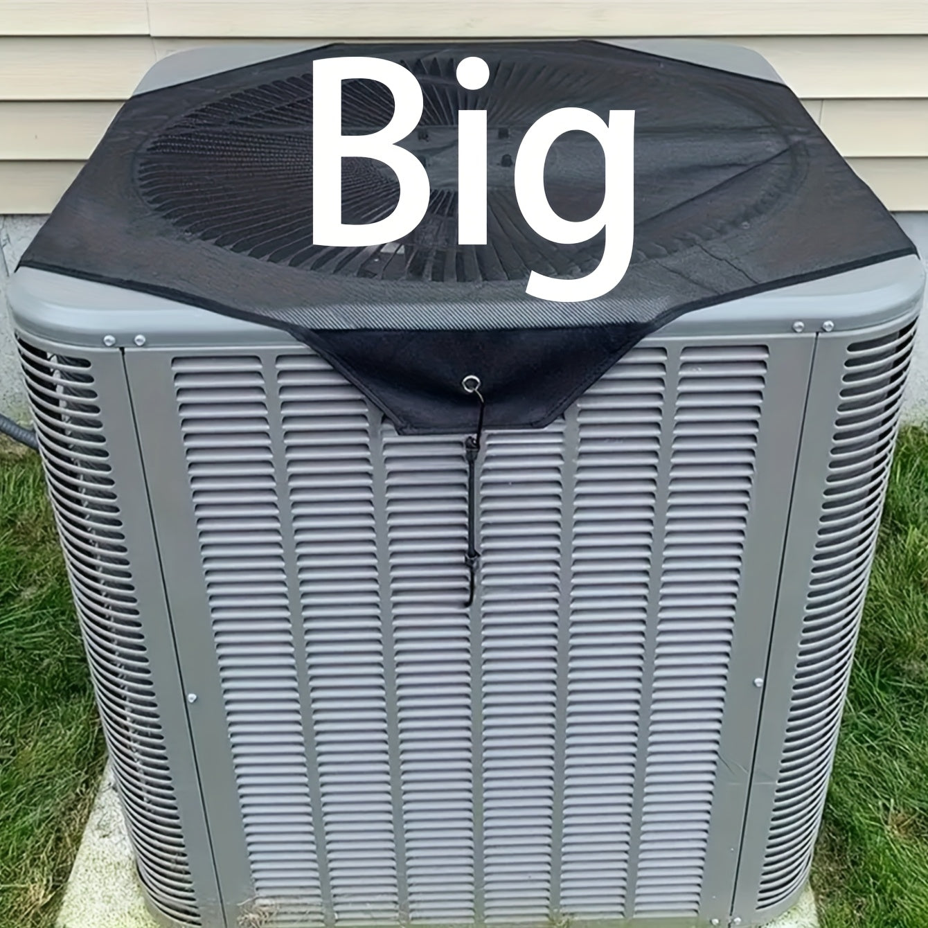 TEMU Heavy-duty Extra-large Central Ac Unit Cover - Waterproof & Windproof Air Conditioner With Mesh Sides, Fit For Hvac Systems, (no Power Required)