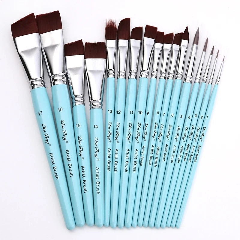 71017Pcs Face Body Paint Brushes High Quality Artist Watercolor Painting Makeup Brush Festival Carnival Special Makeup Tools 241010
