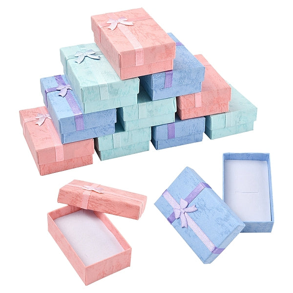 12 caja de cartón para collares de 3 colores