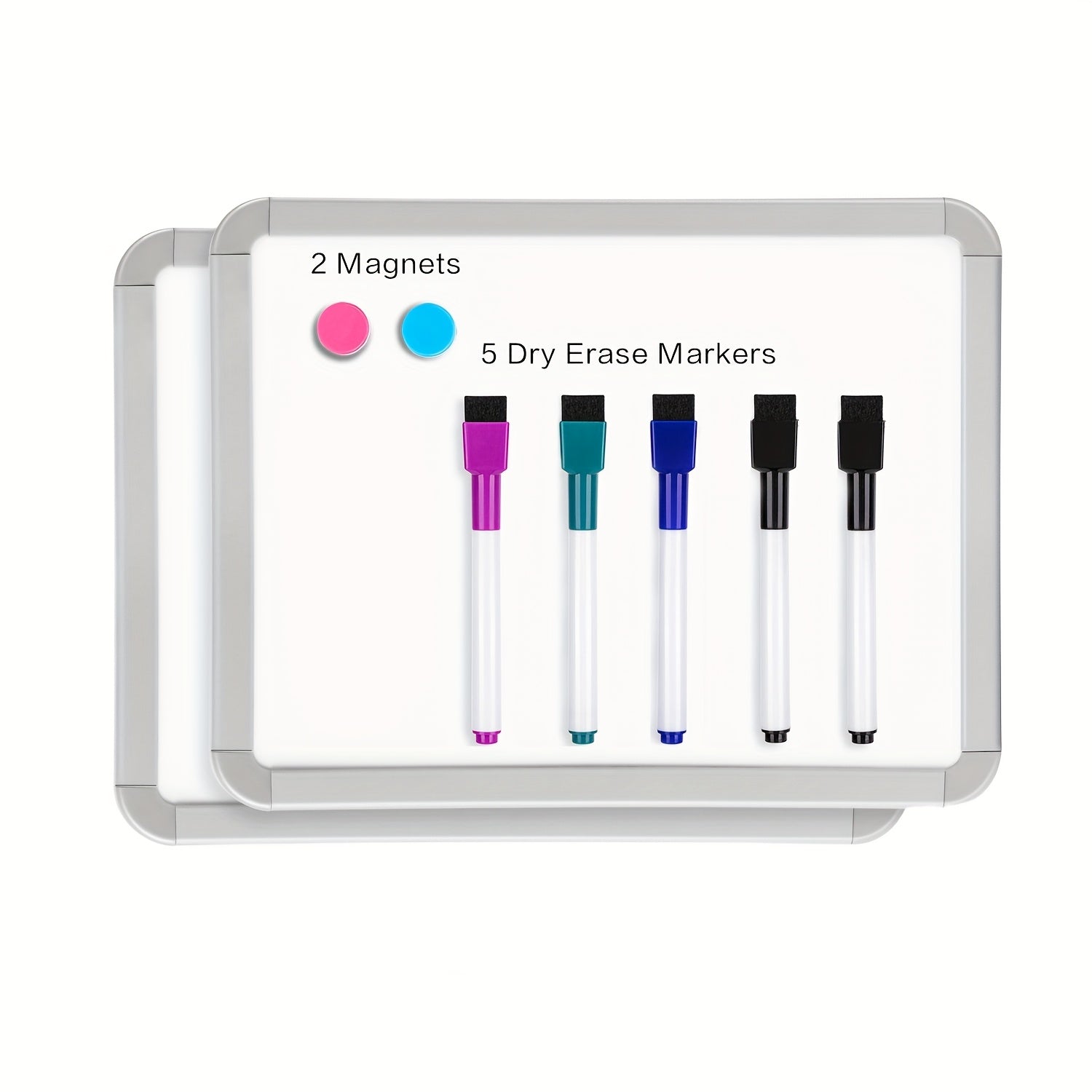 TEMU Deli 2-pack 8.5x11in Whiteboard Set, 2pcs White Board With 8 Dry Erase Marker And 6 Magnets, Magnetic Whiteboard For Home And Office