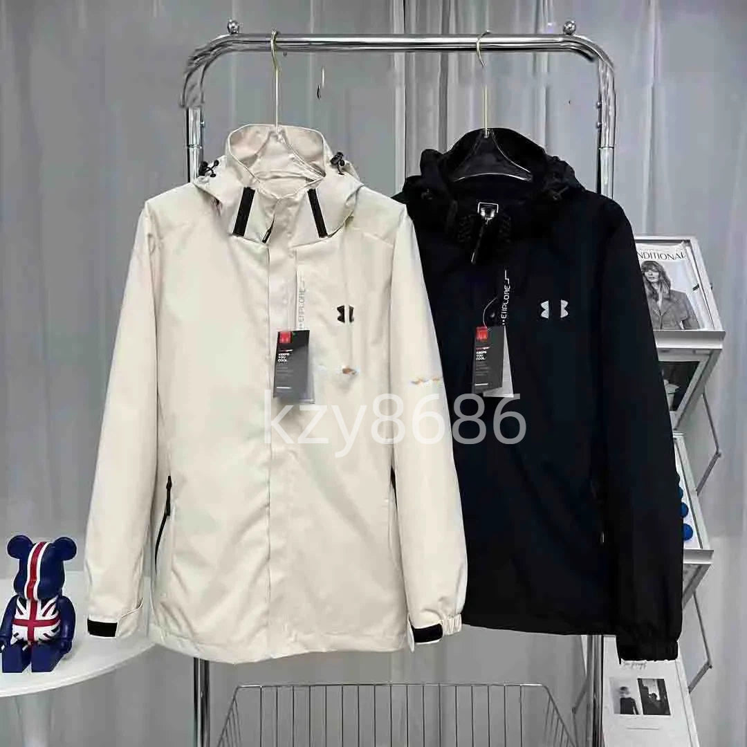 Men&#039;s jackets waterproof jacket outdoor essential casual designer brand men&#039;s Outerwear windbreaker hooded printed logo fashionable men&#0