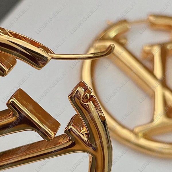 High Quality 18K Gold Plated Earrings Designer For Women Luxury Hoops Letter Earring With Box Branded Jewelry Valentine&#039;s Day Christmas