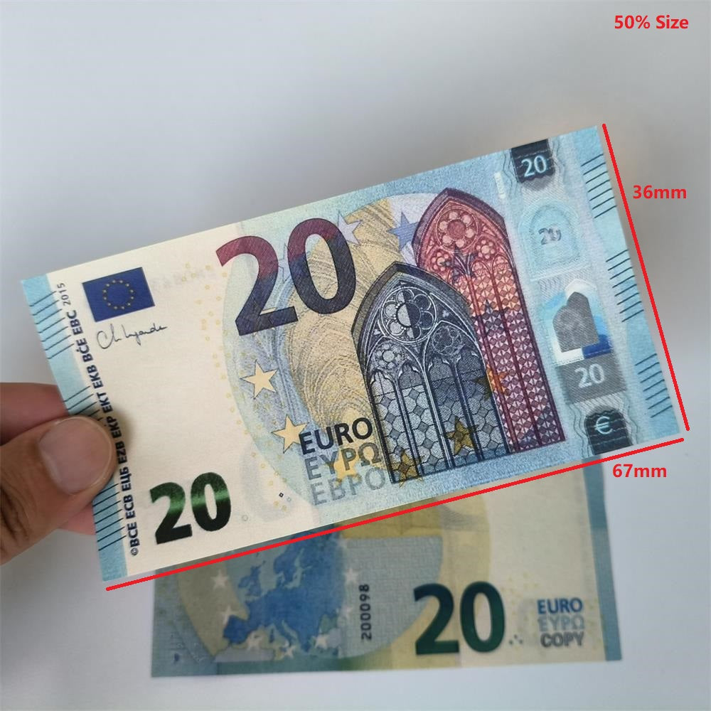 3A Realistic Wholesale Prop Money Euro Copy Pounds Banknote Festive & Party Toy Dollar Currency Party Fake Money EUR Children Gift 50 Dollar Ticket