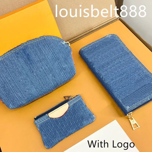 Denim Wallet Designer Wallet Men&#039;s Women&#039;s Zipper Wallet Mini Card Holder Coin Wallets Key Holder Cards Holders Long Wallets Mahjo