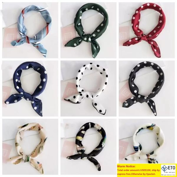 Party Favor 2022 New Square Scarf Artifical Silk Satin Head Neck Scarves Women Tie Band Wrap Handkerchief Bandana Business Drop Dhloq