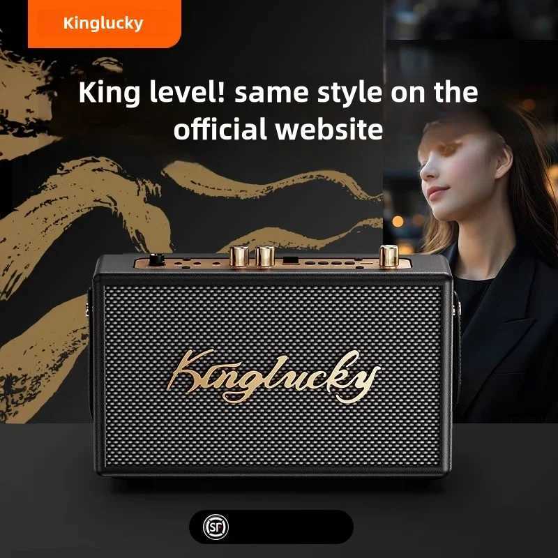 Kinglucky S16 Audio Speaker Wireless Big Powerful Sound with 1-2 Wireless Microphones Home Family Singing Childrens Z250304