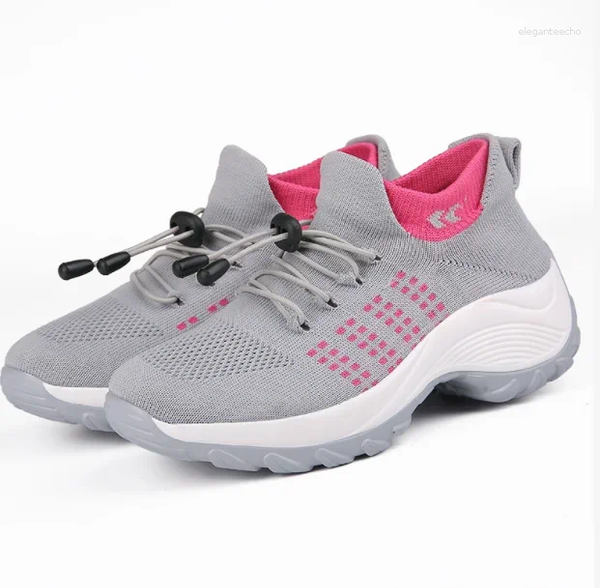 Casual Shoes Running Women Flat Comfor Mesh Breathable Lace-up Sneakers Summer Lightweight Outdoor Gym Jooing For