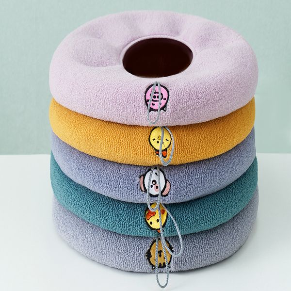 Universal Solid Color Toilet Seat Cover Soft WC Paste Toilet Sticky Seat Pad Washable Bathroom Warmer Seat Lid Cover Pad Cushion