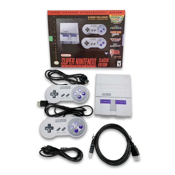 erNES Nintend 21 Games SNES Game Console 16-bit SNES MINI Game Console U.S. Version 30 Games port Tf CardXJ241204
