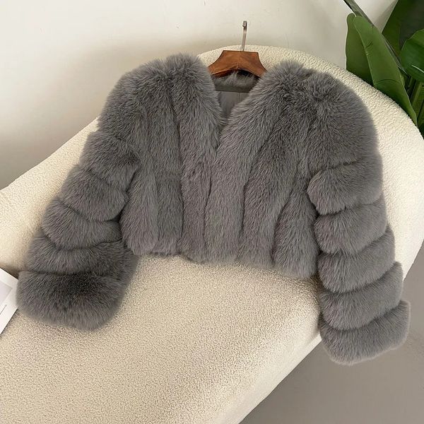 OFTBUY Fashion Artificial Winter Women Faux Fur Collar Jacket Outwear American Loose Thick Warm Female Coat