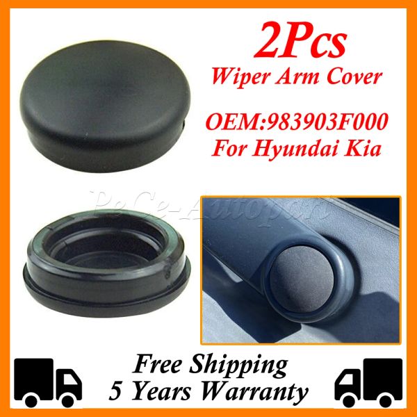 2Pcs Car Front Wiper Washer Arm Nut Cover Cap For Hyundai Kia Ceed Cee&#039;d ED Optima Picanto Sorento Soul Carens Cerato 983903F000