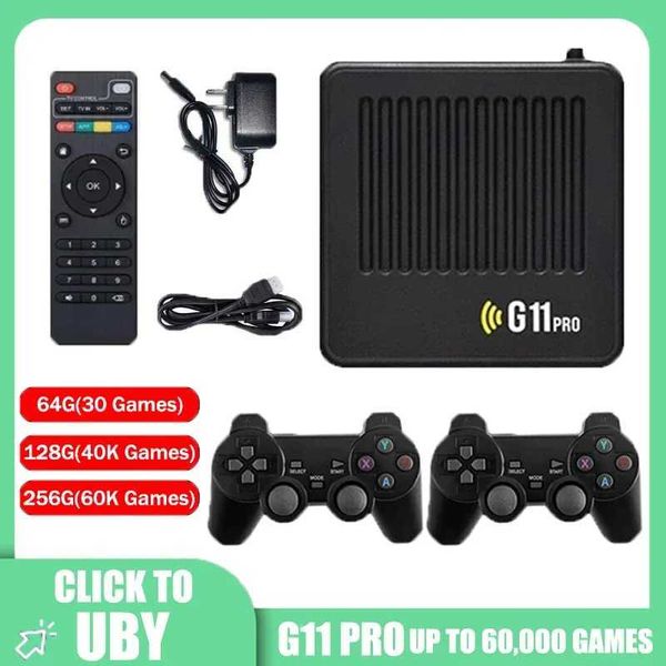 G11 Pro Video Game Console 4K HD 2.4G 256GB Wireless Controller Emuelec4.3 S905X2 Dual System Home Game Console Built in 60000 Games Y241109