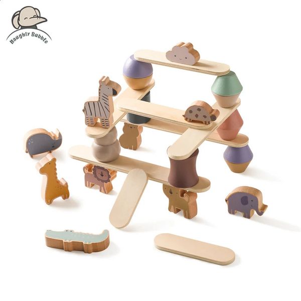 Montessori Wooden Toys Busy Board Games Balancer For Children Learning And Education Baby Memories Animal Shape Stacking Toys 250114
