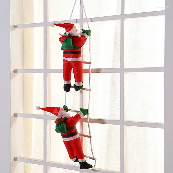 Decoration Santa Chritma Clau Doll Climbing Ladder Ornament Xma Home Decoration Tree Hanging Pendan Decor Gift