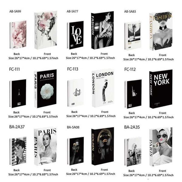 Luxury Brand Custom Fake Books Perfume Fashion Girl Flowers Magazine Home Art Decorative Book Storage Box Coffee Table Pop DecorXJ241228