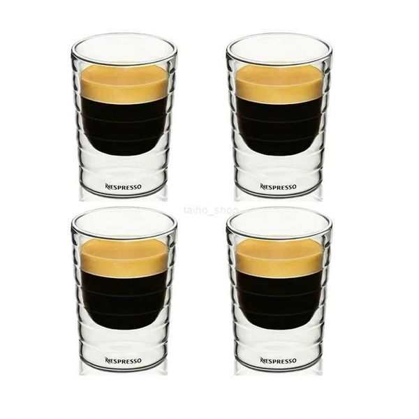 Handmade Double Wall Glass Cup Transparent Coffee Milk Mug Tequila Beer Wine Cocktail Thermal Travel Drinkware 85-350mlB240719
