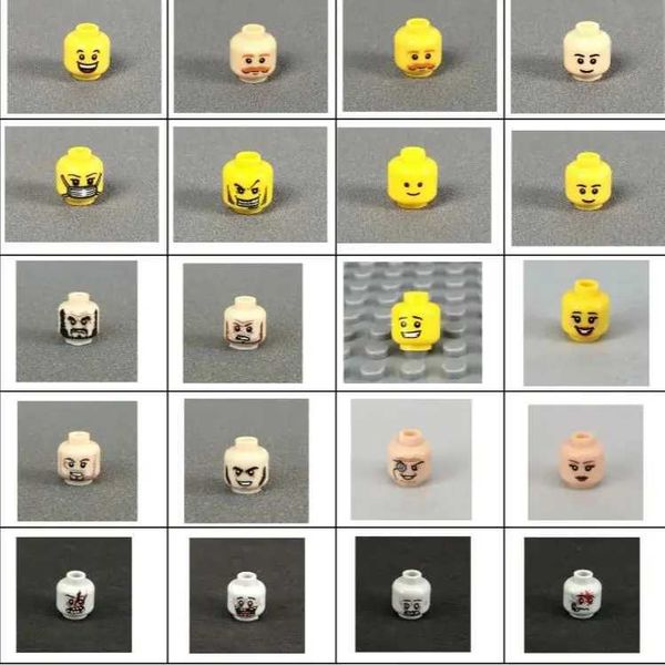 5pcslote moc tijolos masculinos e femininos Figura Face Face Face Mini Dolls Bloco de construção Toys de tijolos para crianças GRESTSC25012