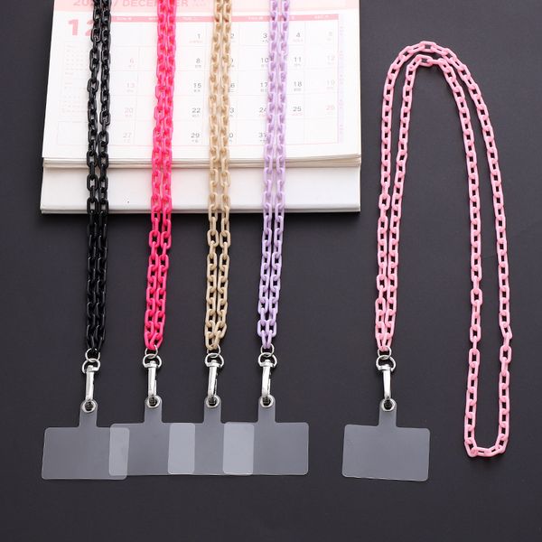 ddmygifts &#039;s new candy colored acrylic with crossbody strap clip 120cm mobile phone hanging rope and anti drop chain A