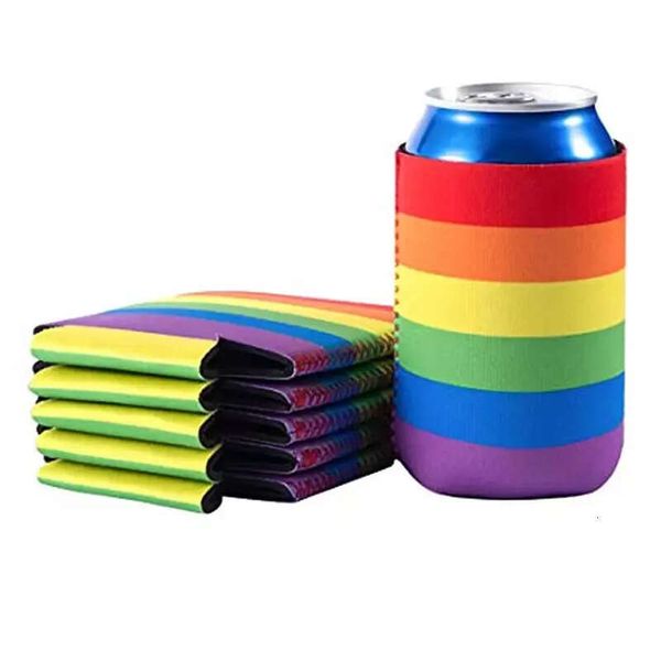 Other Drinkware Rainbow Cup Beer Juice Water Bottle Cover Neoprene Insulated Sleeve Bag LGBT Can Beverages Case Pouch