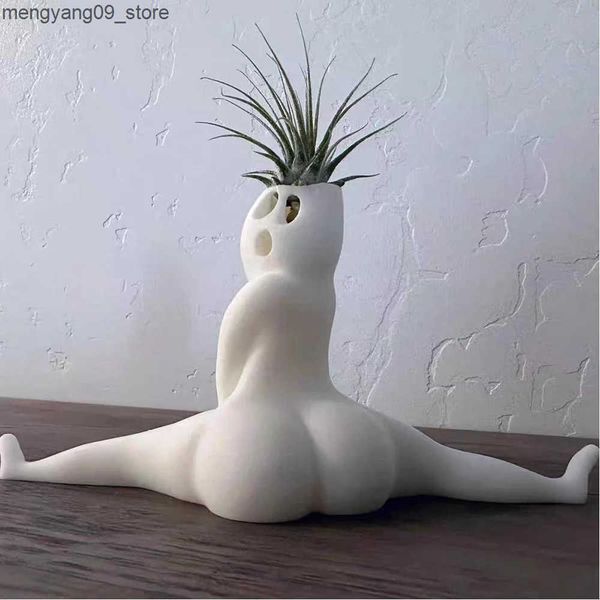 Vases Funny Vase Flower Arrangement Plastic Flowerpot Big Booty Ghost Planter Dry Flower Bottle Creative Cute Flower Vase Home Decor J241210