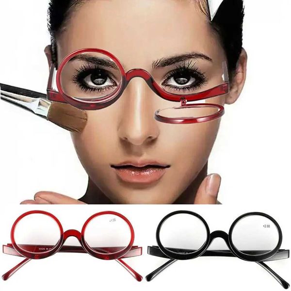 Rotating Magnifying Folding Magnification Eyeglasses Presbyopic Clamshell Makeup Eyewear Glasses Reading Glasses Lens +1.0~+4.0XJ240907