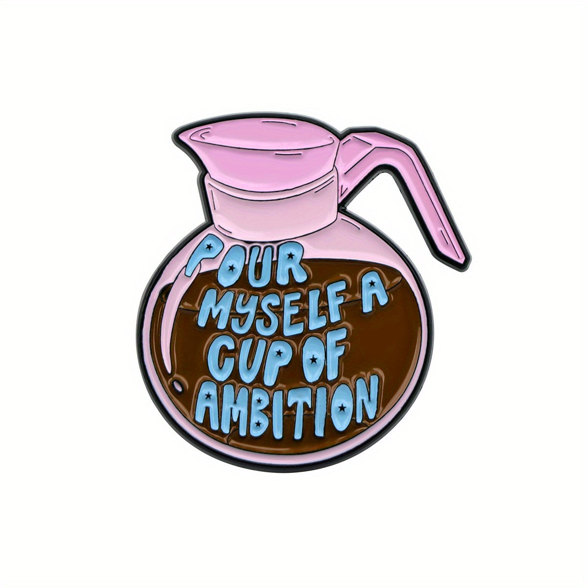 TEMU 1pc Dmlsky Cartoon Enamel Pin Badge, Motivational Quote Alloy Lapel Pin For Backpacks, Hats, And Clothing Accessories