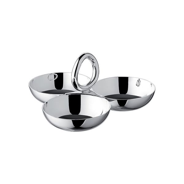 Home Furnishings 3-Bowl Snack Dishes Sier Appetizer Plates Aesthetic Hypebeast Trending Banquet Wedding Birthday Party Decorations Dinnerwar