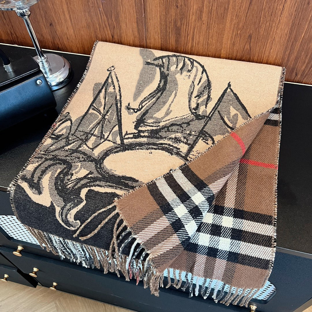 Scarf designer scarf for women Shawl Knitting Warm Tower Bridge Fashion Trend Two Sides Pure Color Temperament Travel Gift long pashmina tassel