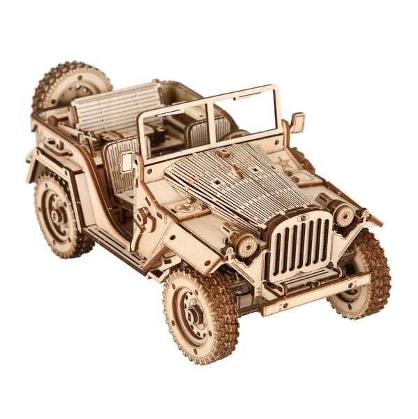 jeep Model DIY 3D Wooden Puzzle Building Block Kits Assembly Toy Birthday Gift For Kids Adt He DecorT250118