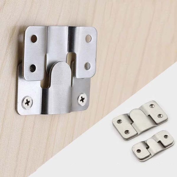 stainless steel wall bracket Furniture fitting bed corner sofa hinge hanger buckle sheet mirror frame hook DIY picture building hardware par