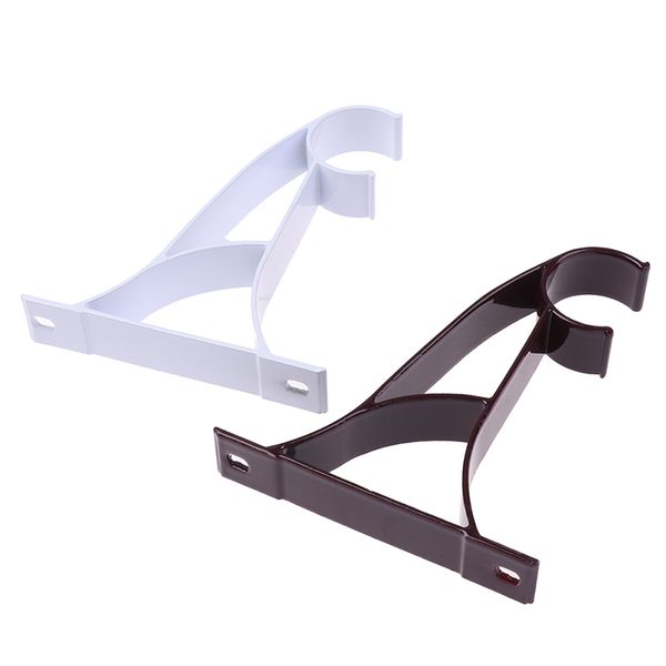 2 Pcs Metal Double Curtain Drapery Bracket Rod Suits Drapery Rod Pole Curtain Rod Pole Bracket Rod Support Metal Durable 25mm