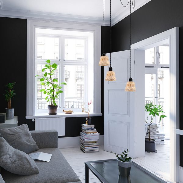 Small Lampshade Indoor Light Cover Barrel Shades Ceiling Household Retro Home Decor